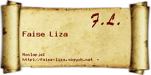 Faise Liza névjegykártya